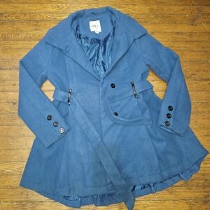 Astor Pl Beautiful Blue Pea coat Sz Medium